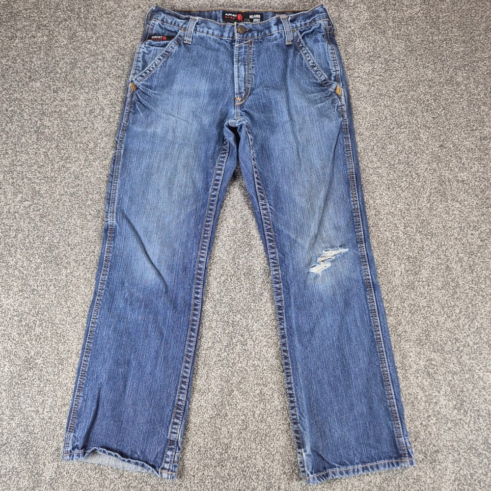 Ariat M4 Relaxed Boot FR Jeans Mens 32x32 Blue Denim Flame Resistant Work Pants